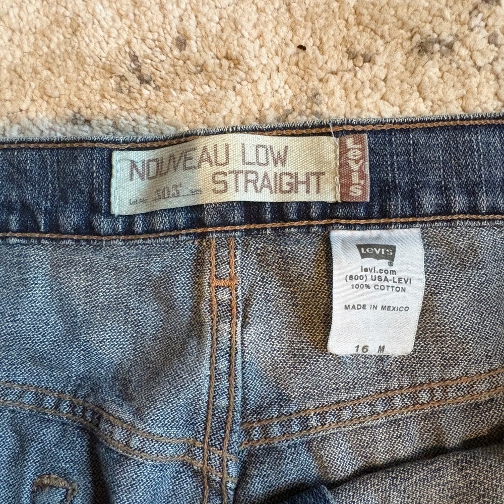 Vintage Y2K Levi’s 505 Jeans Women’s Size 16 M Straight Leg Nouveau Low - Picture 2 of 13
